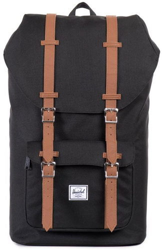 Herschel Little America Black / Tan Synthetic Leather - City Backpack - Main image