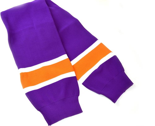 Hejduk Socks SR purple-orange-white, HS24 - Hockey Socks - Main image