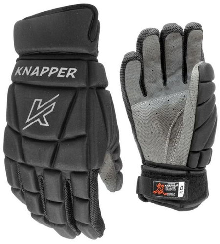 Knapper Hokejbalové rukavice AK2 SR černá, 14", HS23 - Ball Hockey Gloves - Main image
