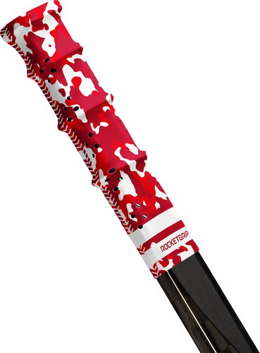RocketGrip Hole end cap Camo Grip red, HS25 - Hockey Stick Butt End - Main image