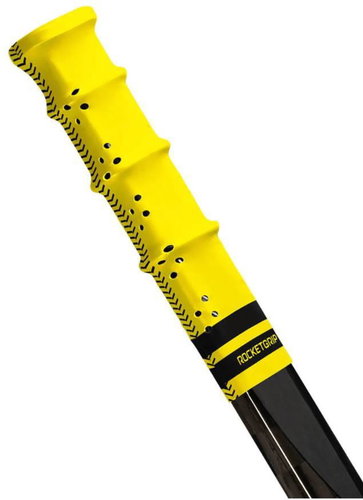 RocketGrip Hole colour Grip Yellow-Black, HS25 - Hockey Stick Butt End - Main image
