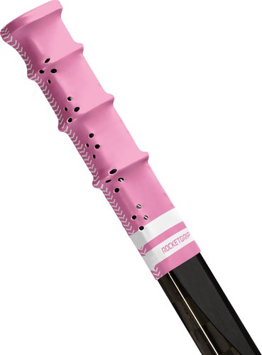 RocketGrip Hole colour Grip Pink-White, HS25 - Hockey Stick Butt End - Main image