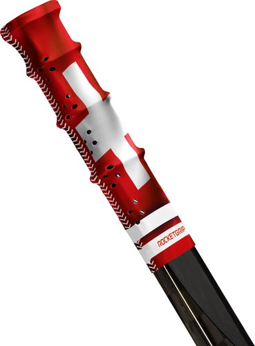 RocketGrip Hole Flag Grip Switzerland, HS25 - Hockey Stick Butt End - Main image