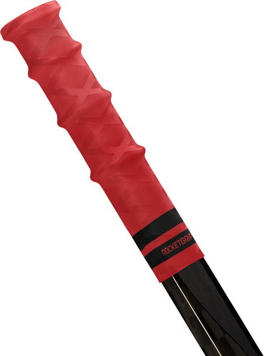 RocketGrip Tip Rubber Ultra Grip red-black, child-HS25 - Hockey Stick Butt End - Main image