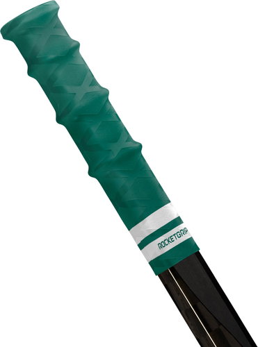 RocketGrip Tip Rubber Ultra Grip green-white, Intermediate-HS25 - Hockey Stick Butt End - Main image