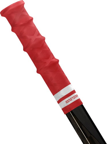 RocketGrip Tip Rubber Ultra Grip red and white, child-HS25 - Hockey Stick Butt End - Main image