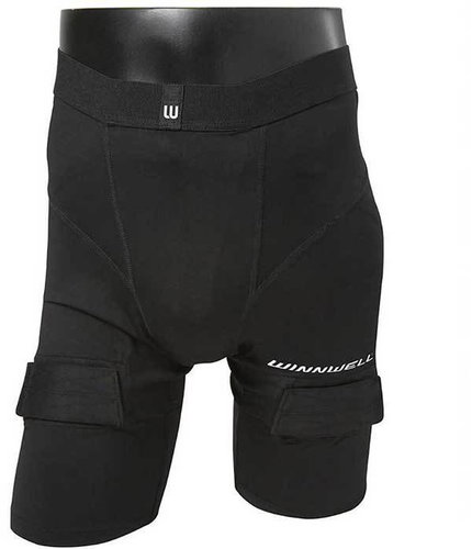 Winnwell Jock Compression YTH Shorts for kids, M, WW24 with cover - Hockey Shorts with Jock - Main image