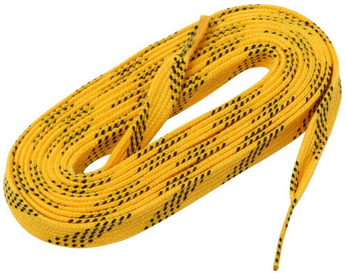 Winnwell Waxed shoelaces yellow, 130", WW24 - Shoe Laces - Main image
