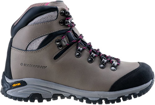 Hi-Tec Sajama Mid Wp Women's, Grey/Light Fuchsia/Black, size EU 39/256mm - Trekking Shoes - Main image