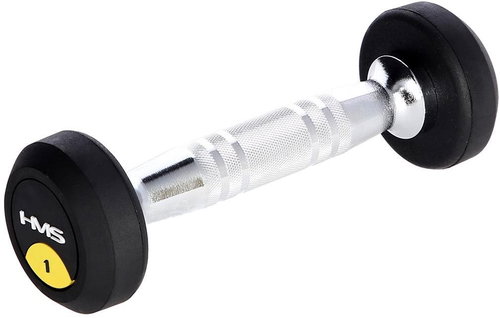 HMS HG Pro 1 kg rubberised one-handed dumbbell - Dumbell - Main image