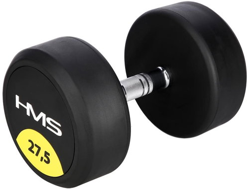 HMS HG Pro 27,5 kg rubberized one-handed dumbbell - Dumbell - Main image
