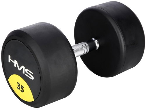 HMS HG Pro 35 kg rubberized one-handed dumbbell - Dumbell - Main image