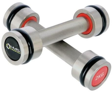 Chrome plated professional dumbbells HMS PREMIUM HH02 2 x 2 kg - Dumbell Set - Main image