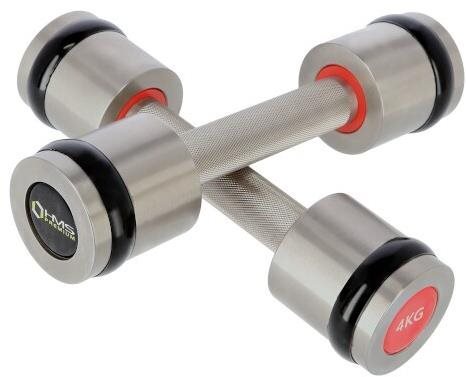 Chrome plated professional dumbbells HMS PREMIUM HH04 2 x 4 kg - Dumbell Set - Main image