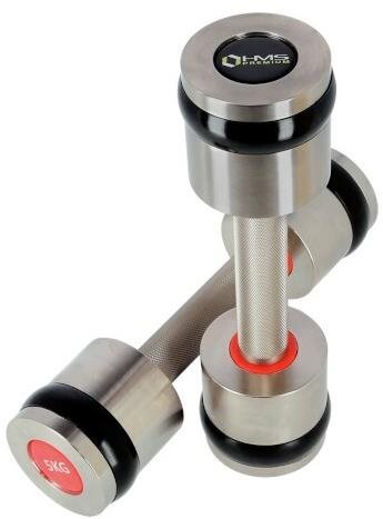 Chromed professional dumbbells HMS PREMIUM HH05 2 x 5 kg - Dumbell Set - Main image