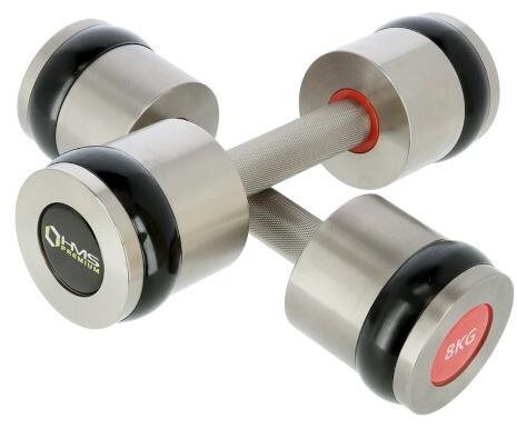 Chromed professional dumbbells HMS PREMIUM HH08 2 x 8 kg - Dumbell Set - Main image
