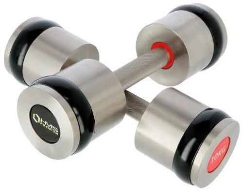 Chrome plated professional dumbbells HMS PREMIUM HH10 2 x 10 kg - Dumbell Set - Main image