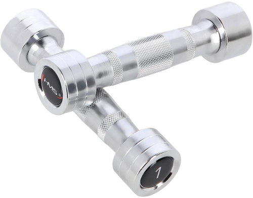 Chrome plated dumbbells HMS CHD01 2 x 1 kg - Dumbell - Main image