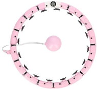 FH07 pastelově růžová masážní hula hoop obruč se závažím a počítadlem HMS - Hula Hoop