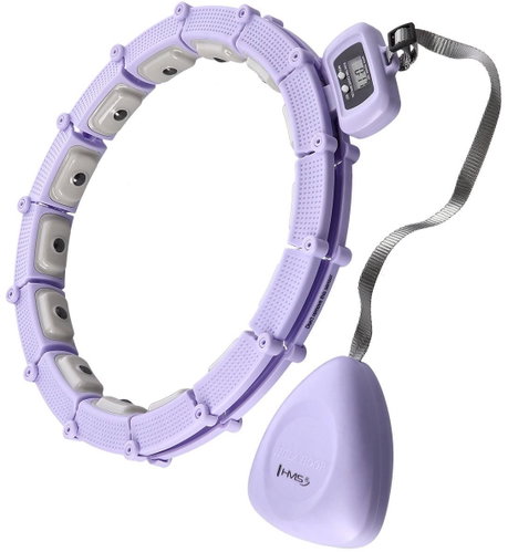 HHM14 fialová hula hoop obruč se závažím a počítadlem HMS - Hula Hoop - Main image