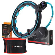 HMS Sada hula hoop se závažím HHM17 a zeštíhlujícího pásu BR163 černá/tyrkysová - Hula Hoop
