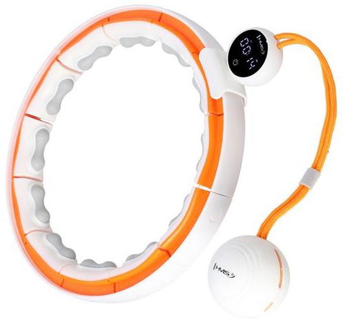 HMS Massage hula hoop HMS HHM21 with weights, magnets and counter white/orange - Hula Hoop - Main image