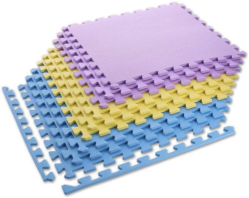 One Fitness MP10 yellow-blue-purple protective puzzle mat - Damping Pad - Main image