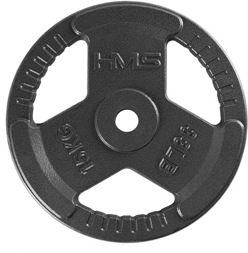 HMS Hammertone Kettlebell with Handle THM15 15kg Anthracite - Gym Weight - Main image