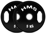 HMS Set of rubberized Olympic discs TOG05 2 × 5 kg - Gym Weight