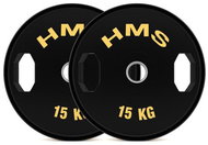 HMS Set of rubberized Olympic discs TOG15 2 × 15 kg - Gym Weight