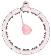FH06 růžová masážní hula hoop obruč se závažím a počítadlem - Hula Hoop