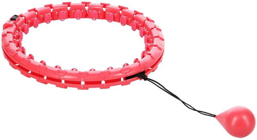 FH01 Červená masážní hula hoop obruč se závažím home - Hula Hoop - Main image