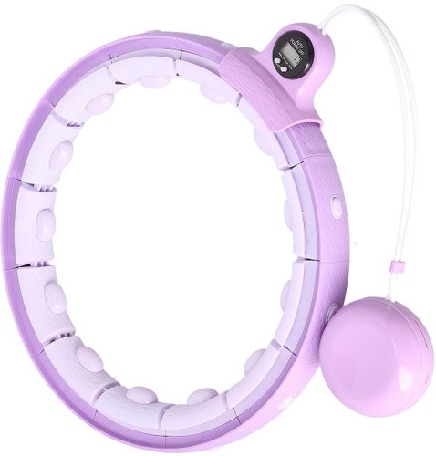 FH02 Fialová masážní hula hoop obruč se závažím a počítadlem home - Hula Hoop - Main image