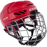 CCM Fitlite 3DS Combo JR, Red, Junior, 49-57cm - Hockey Helmet