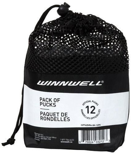 Winnwell, Black, Official, 12pcs - Puck - Main image