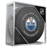 InGlasCo NHL Official Game Puck, 1pc, Edmonton Oilers - Puck