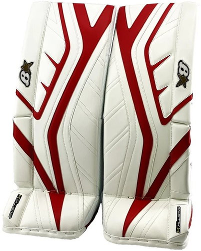 Brian’s G-netik X SR, White-Red, Senior, 34+1“ - Goalie Pads - Main image