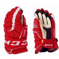CCM Tacks 9080 JR, červená-biela, Junior, 10" - Hokejové rukavice