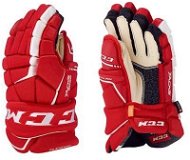 CCM Tacks 9080 JR, červená-biela, Junior, 12" - Hokejové rukavice