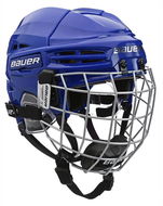 Bauer Re-Akt 100 Combo YTH, modrá, Dětská, 49-54cm - Hokejová helma