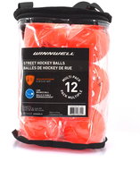 Winnwell balls 12 pieces orange, Medium - Ball Hockey Ball