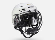 CCM Tacks 310 Combo SR, bílá, Senior, vel. M, 55-59cm - Hokejová helma