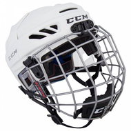 CCM Fitlite 3DS Combo YTH, White, Children's, 47-55cm - Hockey Helmet