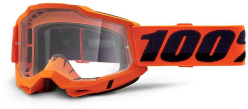 100% Speedlab Accuri 2 Goggle Neon/Orange Clear Lens - Cycling Glasses - Main image