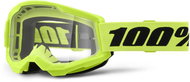 100% Speedlab Strata 2 Goggle Neon Yellow Clear Lens - Cycling Glasses