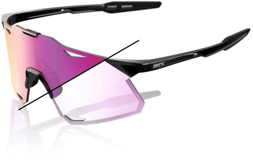 100% Speedlab Hypercraft Gloss Black Photochromic Purple Mirror - Cycling Glasses - Main image