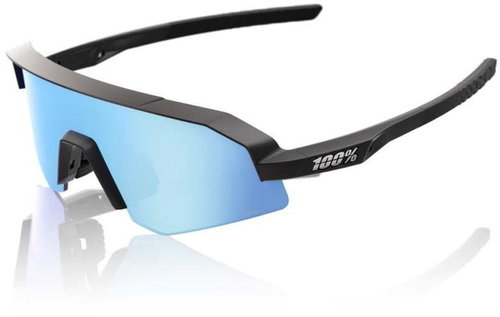 100% Speedlab Slendale XS Matte Black HiPER Blue Multilayer Mirror - Cycling Glasses - Main image