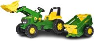 Šlapací traktor Rolly Toys Šlapací traktor John Deere s nakladačem a vlekem - Šlapací traktor