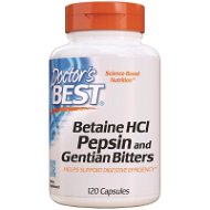 Doctor's Best Betaine HCL Pepsin & Gentian Bitters (hořec), 120 kapslí - Doplnok stravy