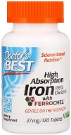 Doctor's Best Iron Ferrochel (bisglycinát železitý) 27 mg, 120 tabliet - Železo